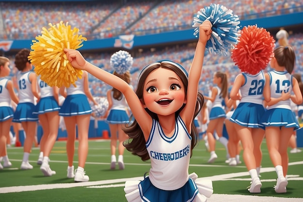 Foto la piccola cheerleader della mamma