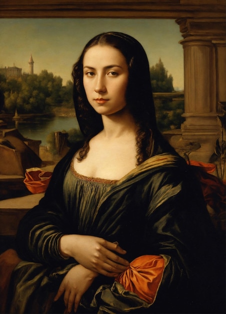 Foto ritratto di mona lisa