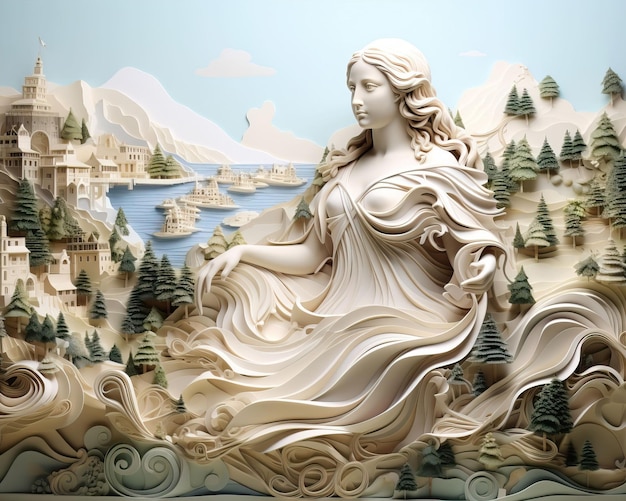 the Mona Lisa or Starry Night 3D paper sculpture