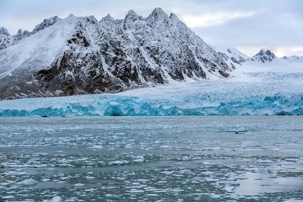 Woodfjorden スバールバル諸島のモナコ氷河