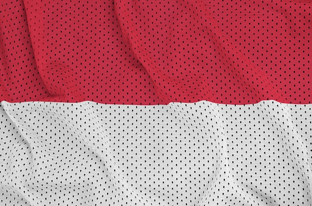 Monaco vlag gedrukt op een polyester nylon gaas