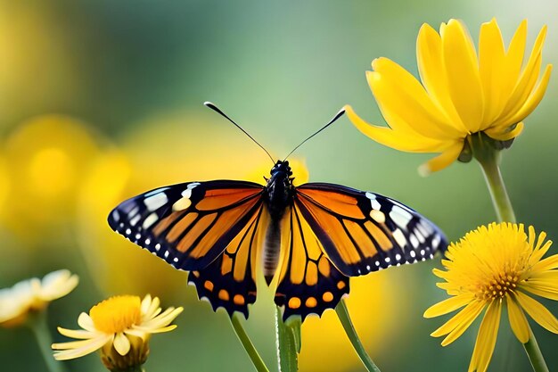 A monarch butterfly on a flower