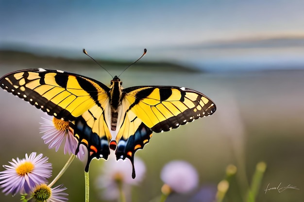 A monarch butterfly on a flower