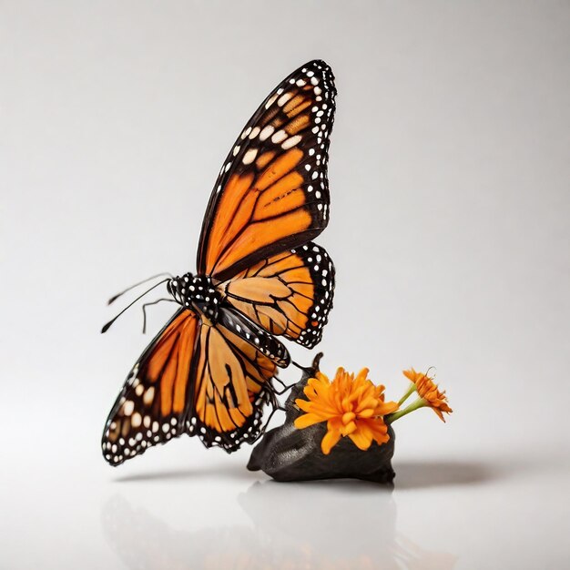 Monarch Butterfly Isolated on White