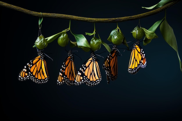 Photo monarch butterfly life cycle