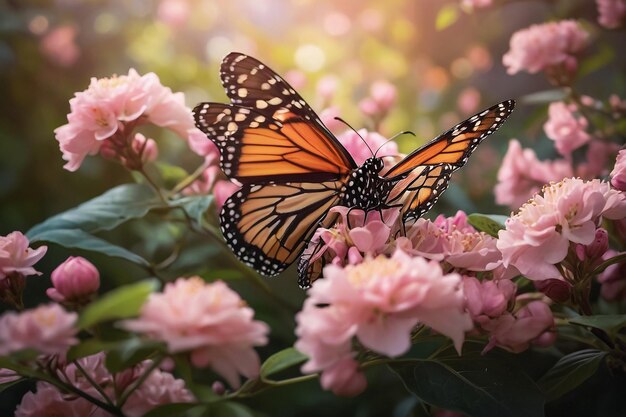 Foto monarchvlinder in de tuin