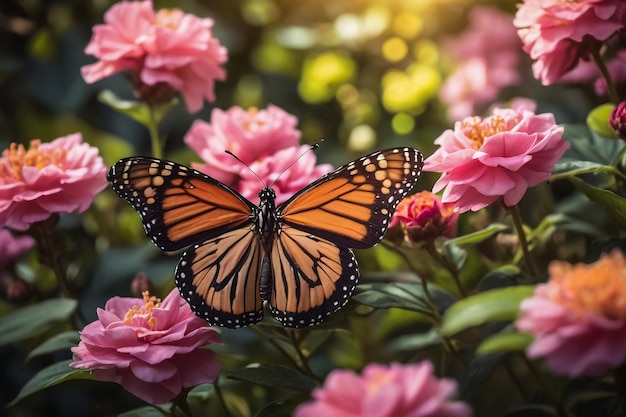 Foto monarchvlinder in de tuin