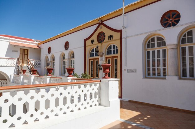 Monastery of Archangel Michael Panormitis on picturesque island of Symi Greece