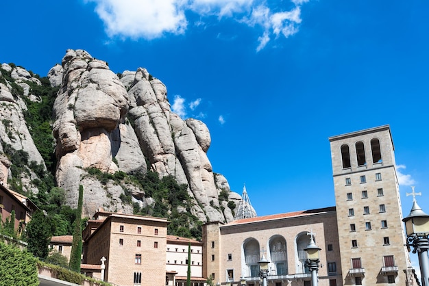 Monastery of Santa Maria de Montserrat on the mountain of Montserrat, Spain