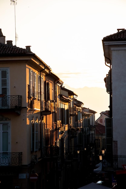 Moncalieri Italy and its beautiful architecture sunset beautiful colors in the sky 
magnificent