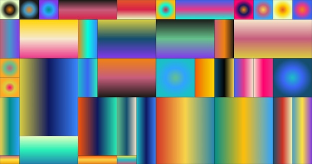 Photo mondrain abstract art square pattern line coloful wallpaper