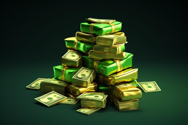 Деньги 3D визуализации