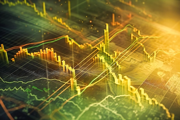 Money business graph features finance chart diagrams providing insight into the economic landscape