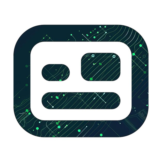 money check icon green technology texture