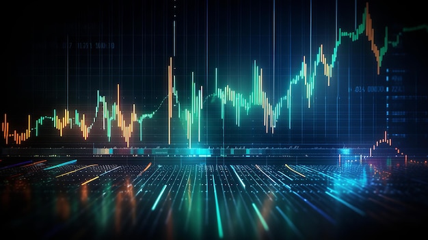 お金の創造的なビジネス コンセプト通貨背景ビジネス金融投資現代抽象テンプレート抽象的な技術バナー デザイン チャート株式市場