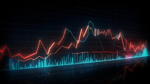 お金の創造的なビジネス コンセプト通貨背景ビジネス金融投資現代抽象テンプレート抽象的な技術バナー デザイン チャート株式市場