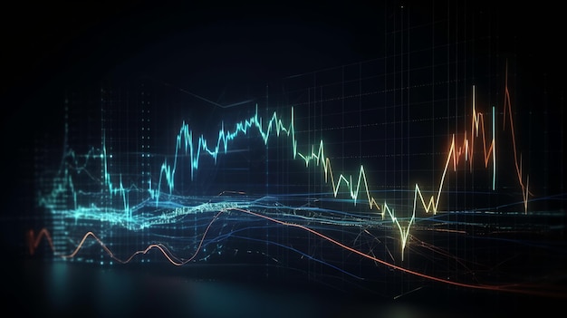 お金の創造的なビジネス コンセプト通貨背景ビジネス金融投資現代抽象テンプレート抽象的な技術バナー デザイン チャート株式市場