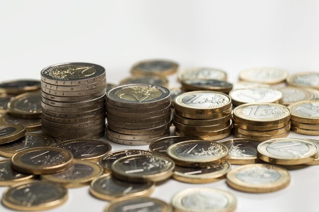 Money finances Euro coins