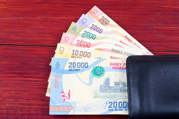 Money from Madagascar in the black wallet 