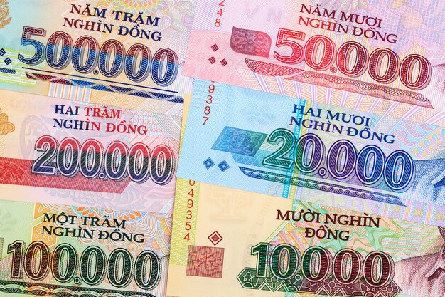 Photo money from vietnam a business