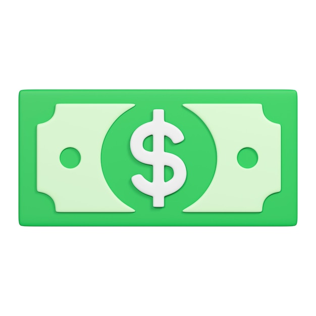 money icon png sticker 3d rendering illustration transparent background