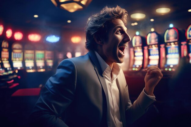 Photo money magic million dollar win in the casino generative ai