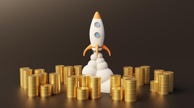 Накопление денег и взлет ракеты символизируют успех в бизнесе