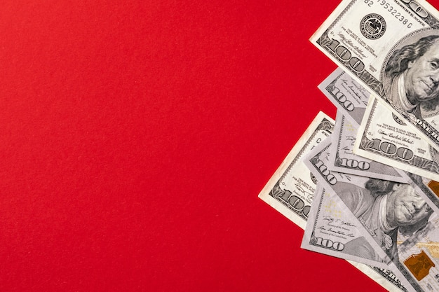 Dollars red background Download free picture №184117