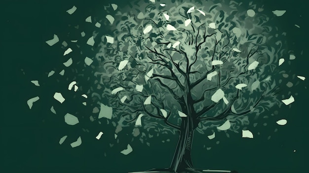 Money tree concept background design wallpaper Generative AI