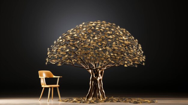 Photo money trees sustainable finance high definition photographic creative image