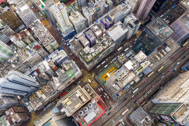 Mong kok, hong kong 21 march 2019: top view of hong kong\
city