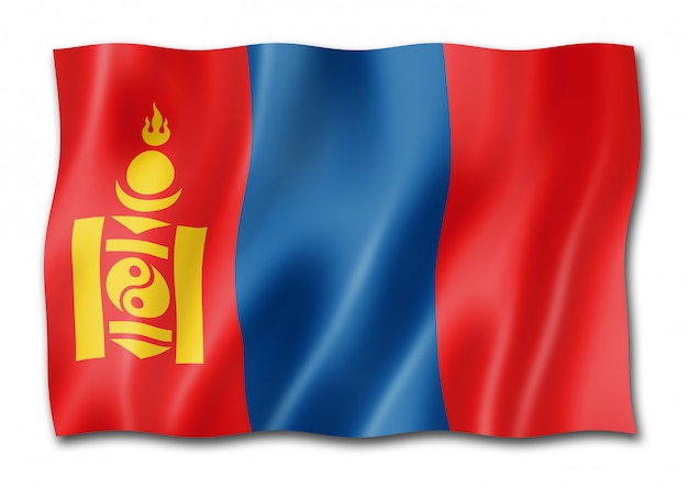 Photo mongolia flag isolated