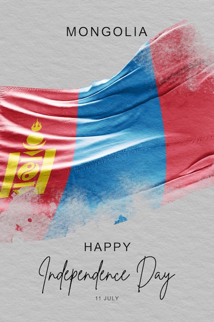 Photo mongolia independence day social media post banner poster template