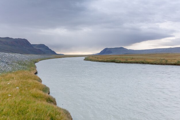 Mongolia landscape. Altai Tavan Bogd National Park in Bayar-Ulgii