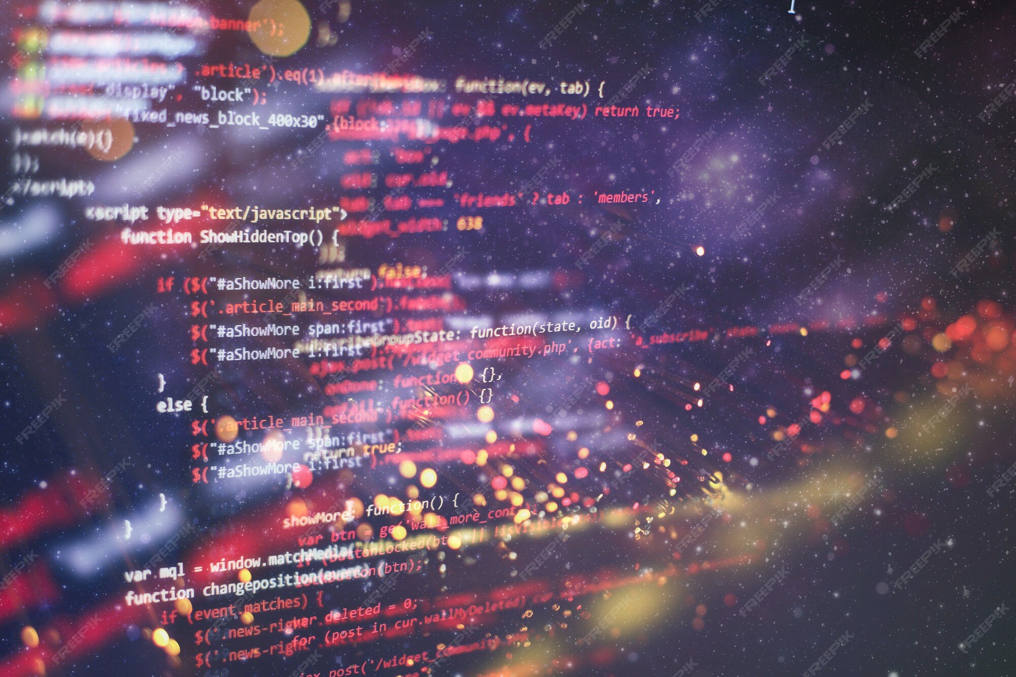 Premium Photo | Monitor closeup of function source code. abstract it ...