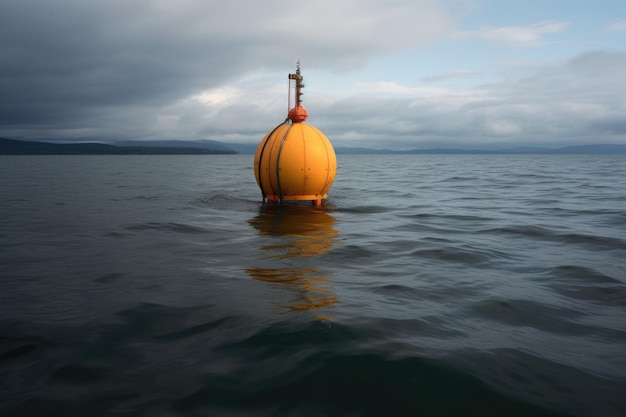 Monitoring and detection buoy floating in the ocean