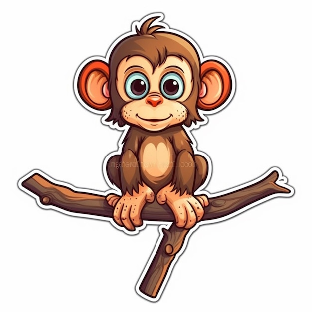 Monkey on a branch with a letter x on it