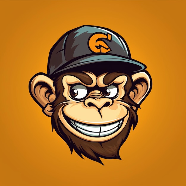 Monkey cartoon logo