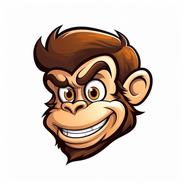 Photo monkey cartoon logo