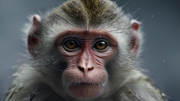 猿の顔の動物写真 生成人工知能