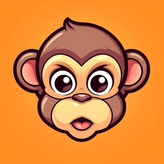 猿の顔のクリップアート