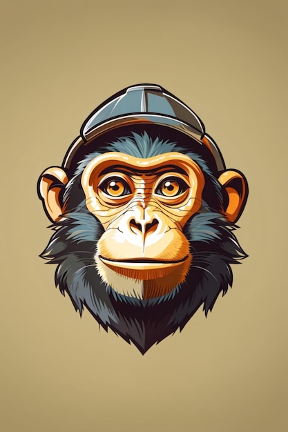 monkey illustration logo design cartoon