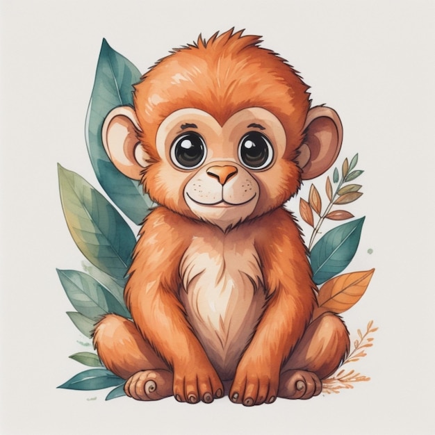 Иллюстрация обезьяны