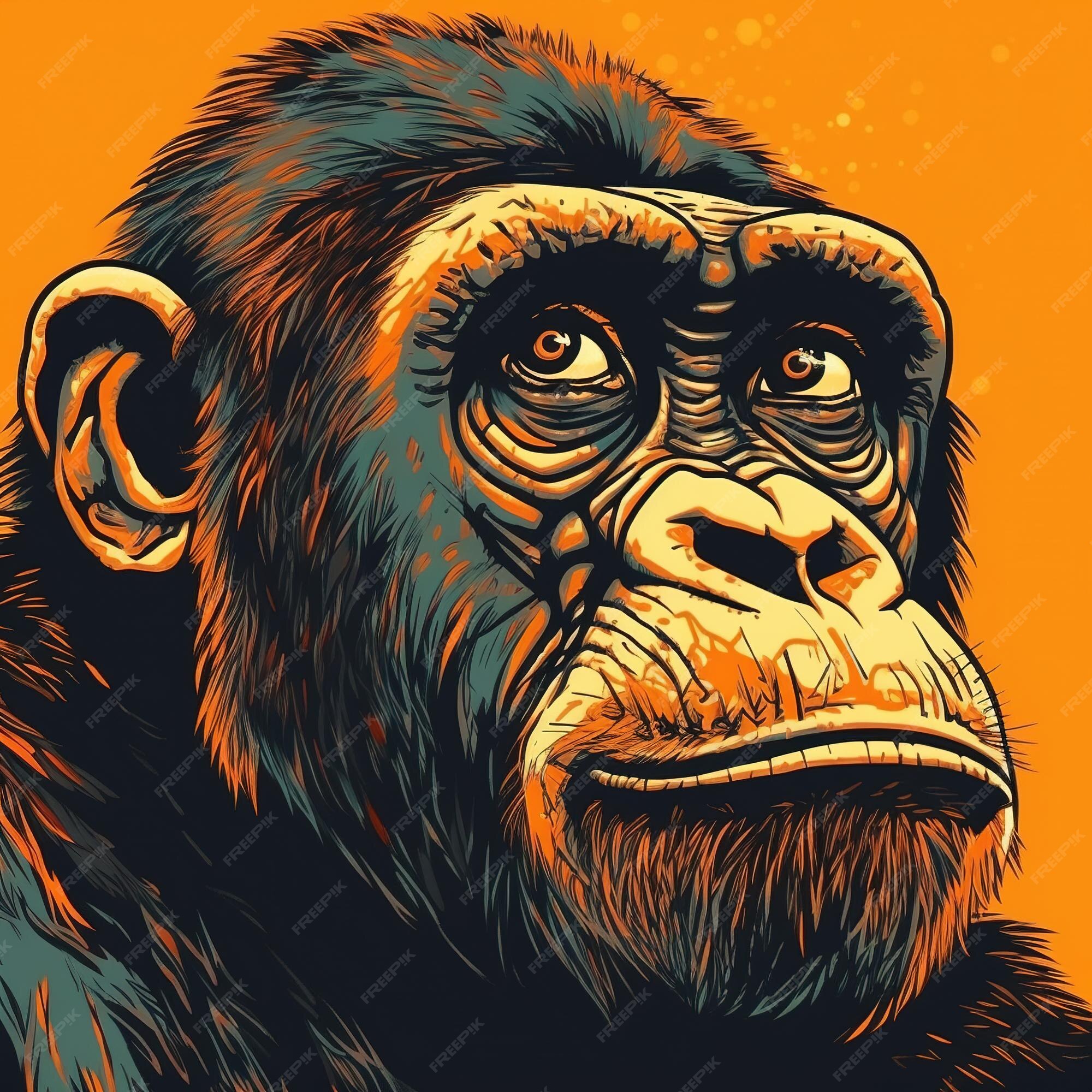 Premium AI Image monkey isolated