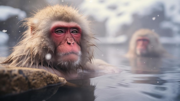 Monkey relaxation in the Onsen