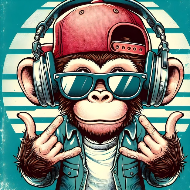 Photo monkey representing hip hop music