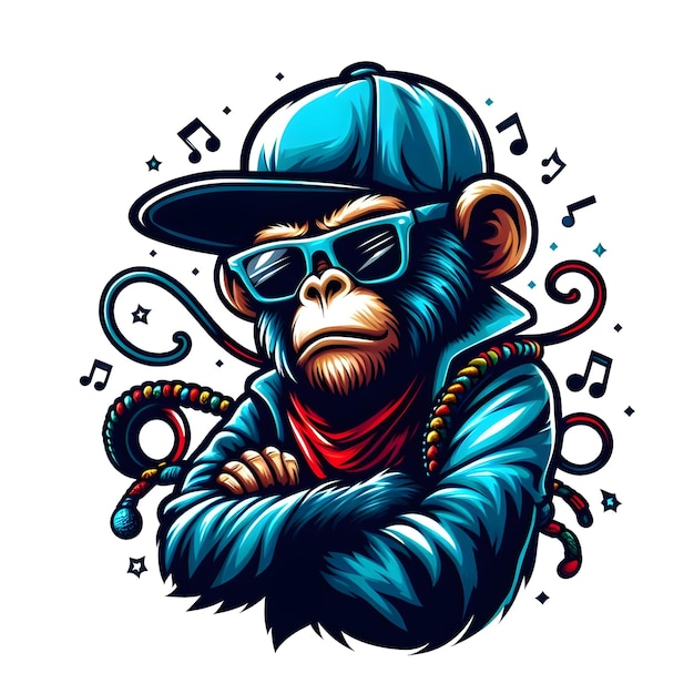 Photo monkey representing hip hop music