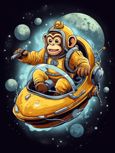 Foto scimmia nello spazio