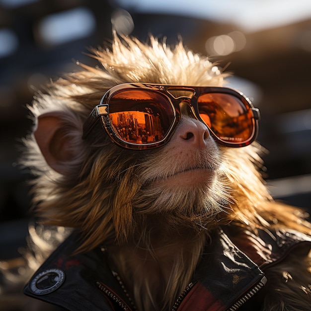 monkey in sunglass