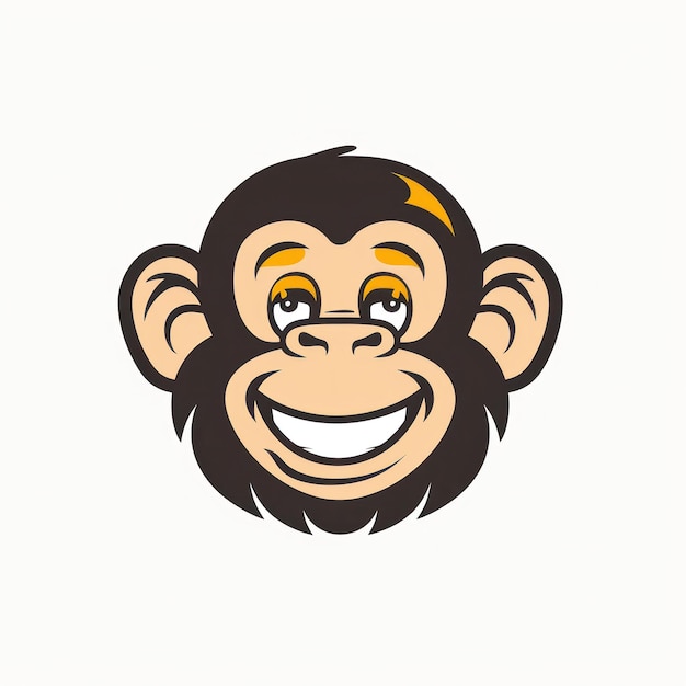 Foto monkey vector logotype generatieve ai